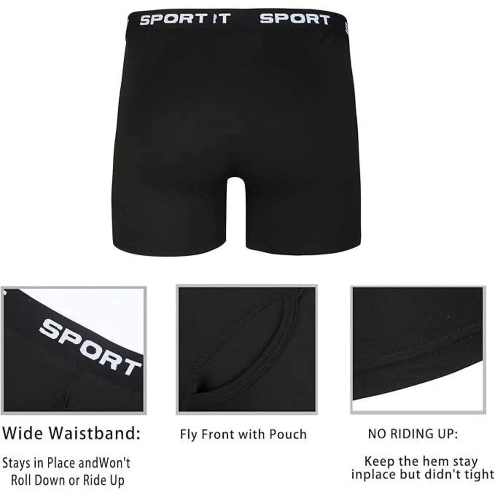 MSRP $41 CONKEND 10 Pack Men's S Boxer Briefs Icy Cool Sport Short Leg Boxe